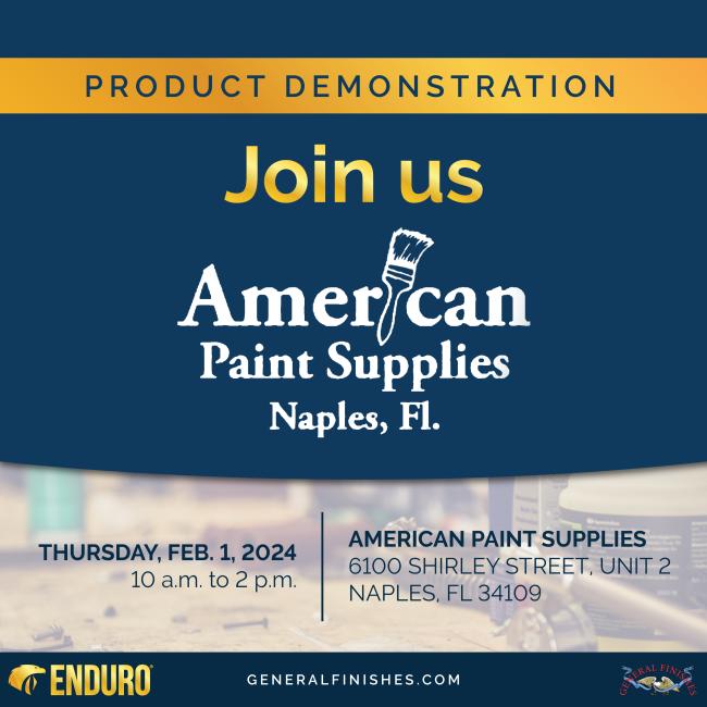 Pro Day at American Paint Supplies Inc. in Naples, FL Feb 1, 2024